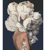 Kadın ve Çiçeklenmek Sayılarla Boyama Seti(60x75 cm Tuval Şasesine Gerili)