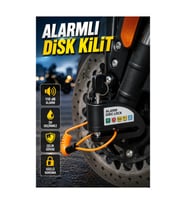 110 dB Alarmlı Motosiklet Disk Fren Kilidi – Su Geçirmez Çelik Gövde 7 mm Uyumlu
