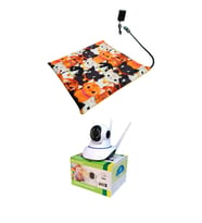 Evcil Hayvan İzleme Güvenlik Kamerası ve Isıtıcılı Kedi Köpek minderi set 45cmx45cmx5cm 12v