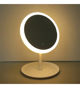 Led Işıklı Dokunmatik Masa Üstü Makyaj Aynası (Beyaz)