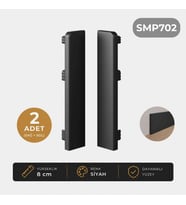 Sempla Pvc Süpürgelik Siyah - SMP702 Bitiş Kapağı Aksesuarı (1 Paket - 2 Adet)