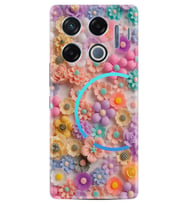 Infinix GT 20 Pro Kılıf Boutique Baskılı Resimli Rengarenk Papatyalar Pcode -060
