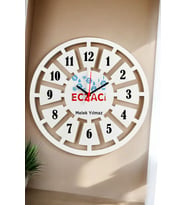 Eczacıya Hediye Duvar Saati 40cm 001 (Beyaz)