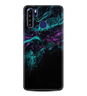Reeder P13 Blue Max Kılıf Desenli Silikon Abstract Green
