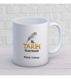 Kişiye Özel Meslek Tarih Öğretmeni Hediyelik Kupa Bardak