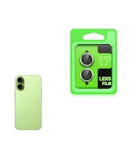 Apple iPhone 17 Kamera Lens Koruyucu Çerçeveli Koruyucu CL-07 (Açık Yeşil)