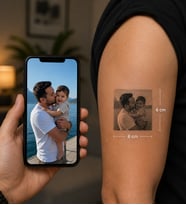 Kişiye Özel 5 Adet 6 Cm x 6 Cm Geçici Dövme Paketi