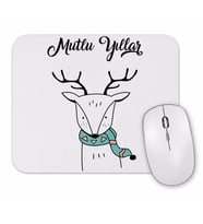 Sevimli Geyik İle Mutlu Yıllar Mouse Pad