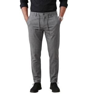DeepSEA Antrasit İtalyan Kesim Slim Fit Likralı Duble Paça Erkek Spor Pantolon 2602050