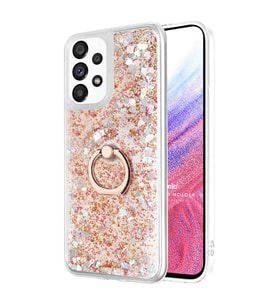 Microsonic Samsung Galaxy A53 5G Kılıf Glitter Liquid Holder Gold (Altın)