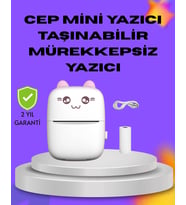 Kablosuz Mini Cep Yazıcısı Bluetooth Destekli 1200mAh Bataryalı