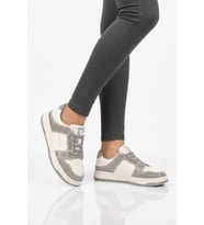 Pierre Cardin Siyah Beyaz Bağcıklı Taş İşlemeli Hafif Kadın Sneaker PCI-11505 G