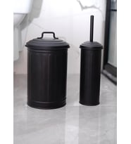The Mia Çöp Kovası & Tuvalet Fırçası Seti Siyah MGL0059