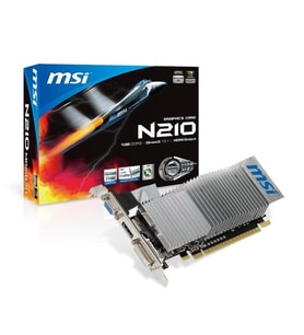 MSI G210 1GB N210-1GD3/LP DDR3 64bit HDMI DVI PCIe 16X v2.0 Fansız