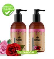 Rekze 2 Adet Gül Aromalı Nemlendirici Kokulu Erotik Vucut Masaj Yagı 120 ml