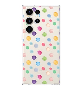 PrintiFy Samsung Galaxy S24 Ultra ile Uyumlu 1mm Slim Fit Water Color 6 Baskılı Şeffaf  Kılıf