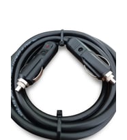 Araç Çakmaklık Uzatma Kablosu Erkek+Erkek 12-24 Volt 16 Amper 2 X1 mm TTR Bakır 5 Mt-Siyah