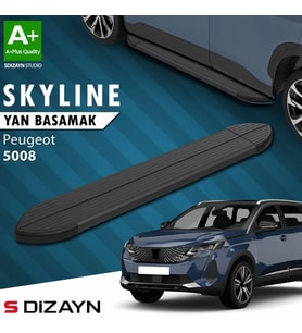 S-Dizayn Peugeot 5008 2 Skyline Siyah Yan Basamak 203 Cm 2017-2023 A+ Kalite