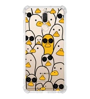 Huawei Mate 10 Lite  Köşe Korumalı Antişok Kapak Duck Tasarımlı Şeffaf  Kılıf