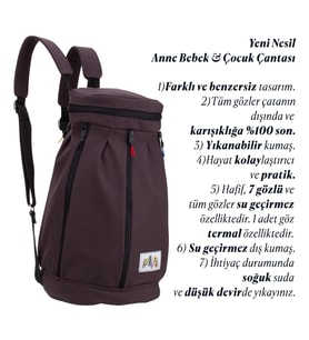 Kukita Anne Bebek & Çocuk Çantası (Mürdüm)