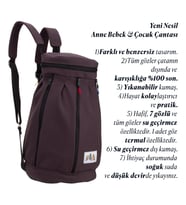 Kukita Anne Bebek & Çocuk Çantası (Mürdüm)