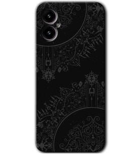 Omix X3 Kılıf HD Desen Baskılı Arka Kapak - Siyah Mandala
