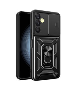 Samsung Galaxy A25 Uyumlu Kılıf Magnetik Standlı Kamera Korumalı Zore Sürgülü Vega Kapak