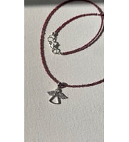 925 ayar gümüş granat (laltaşı) kolye