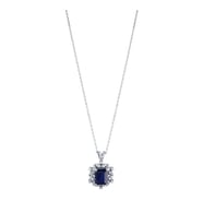 3.29 Karat Pırlanta Safir Kolye