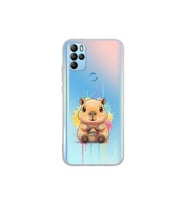 General Mobile GM 21 Pro ile Uyumlu Splash Kapibara Tasarımlı Şeffaf Silikon Kılıf