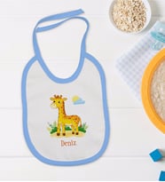 BK Kids Kişiye Özel Mavi Bebek Mama Önlüğü - Model 152