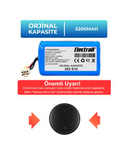 360 S10 Vacuum Mop Cleaner Uyumlu Batarya (ORJİNAL KAPASİTE) 5200mah Robot Süpürge Bataryası