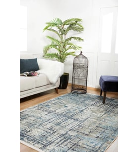 Dijital Kaymaz Yıkanabilir Mavi Modern Salon Halısı Mutfak Halısı Koridor Halısı Yolluk HLN560