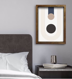 BK Gift Yatak Odası Konseptli Doğal Masif Ahşap Çerçeveli Tablo 45x65cm-56