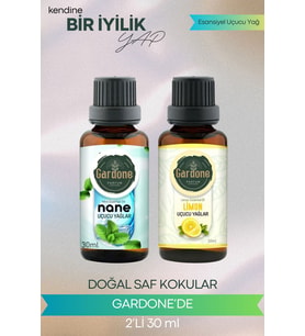 Nane + Limon ( Oda Kokusu Aroma Terapi Buhurdanlık / Difüzör Yağı ) Set 2 Adet x 30 ML
