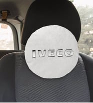 BK Gift Iveco Tasarımlı Yuvarlak Araç Koltuk Yastığı-1
