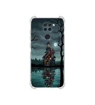 PrintiFy Xiaomi Redmi Note9 ile Uyumlu Simya Serisi Gölge Ve Cam Tasarımlı Uv Baskılı Köşe Korumalı Antişok Kılıf