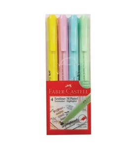 Faber Castell Fosforlu kalem 38 Pastel 4lü Poşet