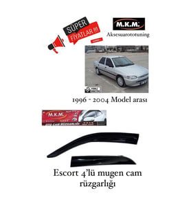 Ford Escort 1996-2004 Model Arası 4'Lü Mugen Cam Ruzgarlıgı