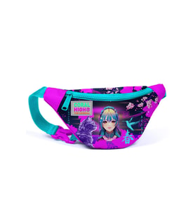 Coral High Kids Mor Pembe Anime Kedi Desenli Bel Çantası 11505
