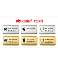 PERSONEL YAKA İSİMLİK PREMİUM 5 ADET (Gold)