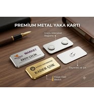 PERSONEL YAKA İSİMLİK PREMİUM 5 ADET (Gold)