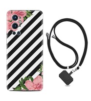 Tecno Spark 9 Pro Kılıf Resimli Boyun Askılı İpli Desenli Silikon Strip Flowers 2 1409