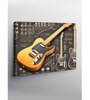 Kanvas Tablo Elektro Gitar Tasarımı