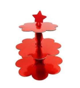 Kırmızı Cupcake Standı