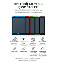 10 inç Kalemli LCD Yazı Tableti Çocuklar İçin Dijital Çizim ve Eğitici Oyuncak Çocuğa Hediye