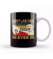 Retro Labrador Dad Gift Dog Daddy Golden Black Lab Father 02 Kupa Bardak Porselen