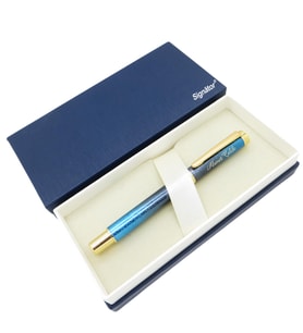 Signator® ST165 Electra Blue Gold Metal Roller Kalem  İsme Özel Kalem (Karışık)