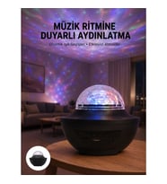 Mey İthalat® Çok Renkli Projektör Lamba Disko Topu Gece Lambası Kablosuz