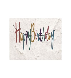 MAKARON RENK HAPPY BIRTHDAY KALİĞRAFİ